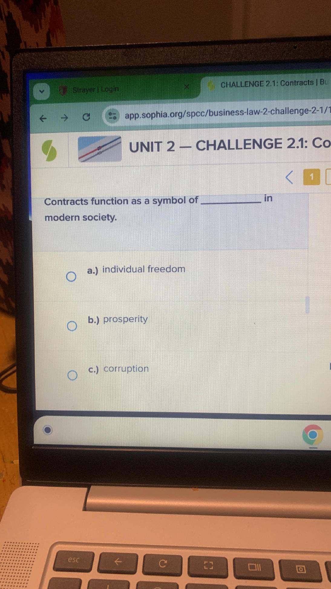Contracts function as a symbol of __________ | StudyX