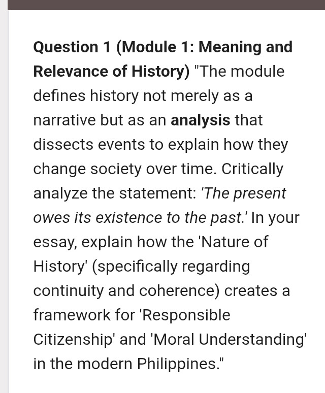 Module Relevance Question 1 (Module 1: Meaning and Relevance | StudyX
