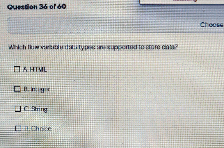 Which flow variable data types are supported