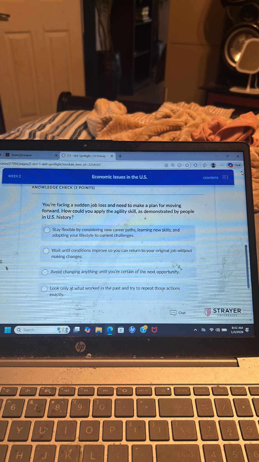 KNOWLEDGE CHECK (3 POINTS) You're facing a | StudyX