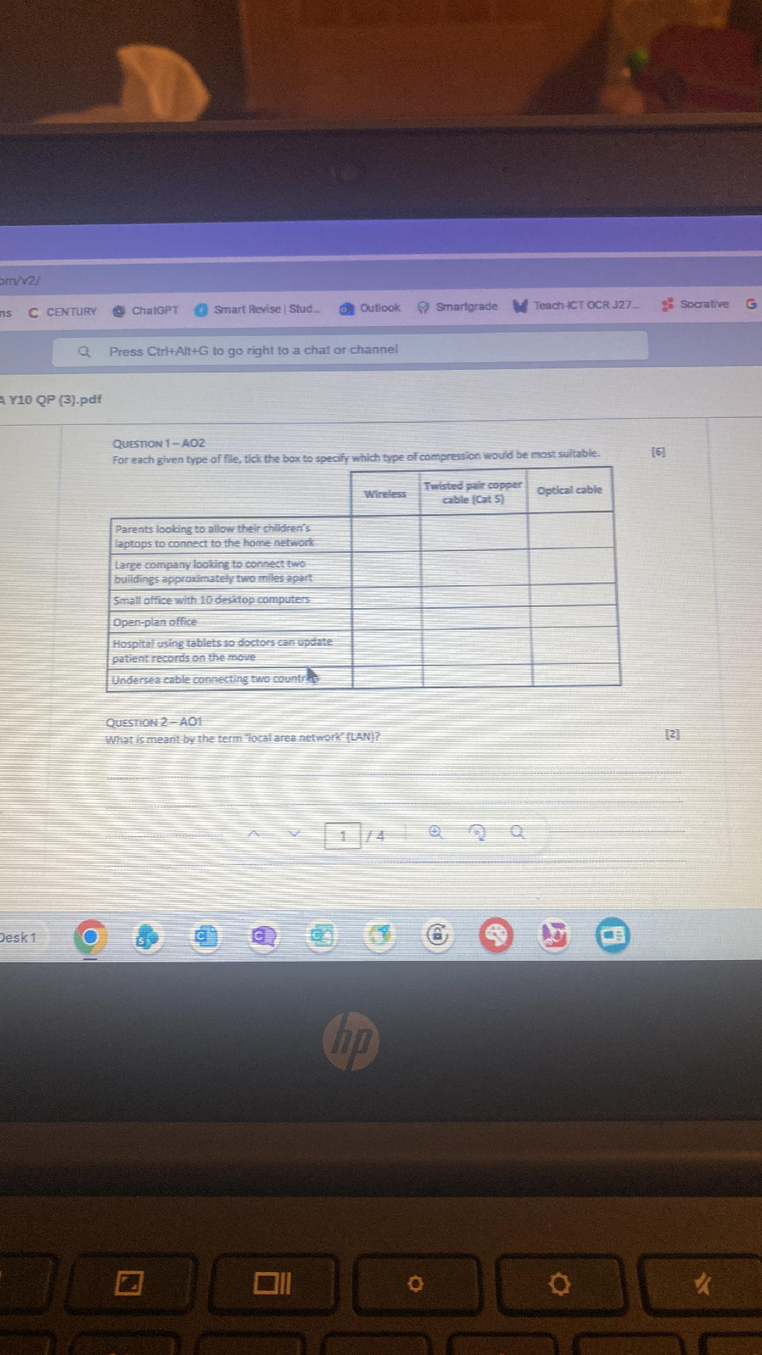 QUESTION 1-A02 For each given type of file, | StudyX