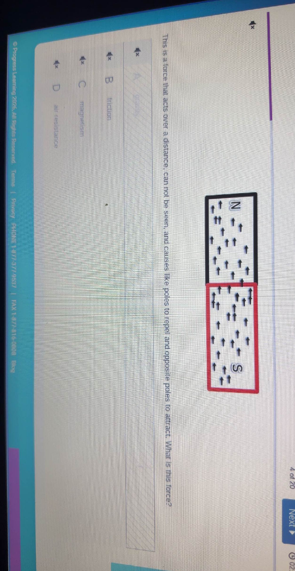 This is a force that acts over a distance, | StudyX