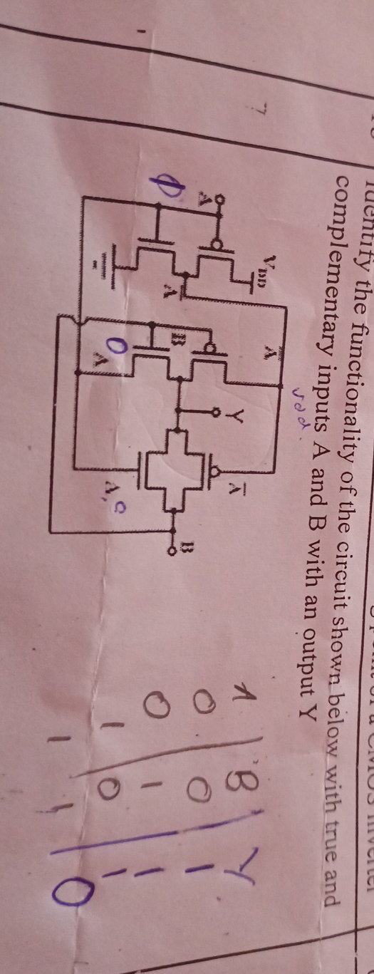Identify the functionality of the circuit | StudyX