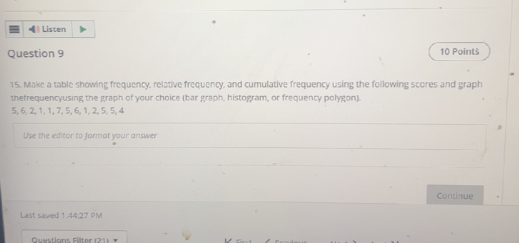 15. Make a table showing frequency, relative | StudyX