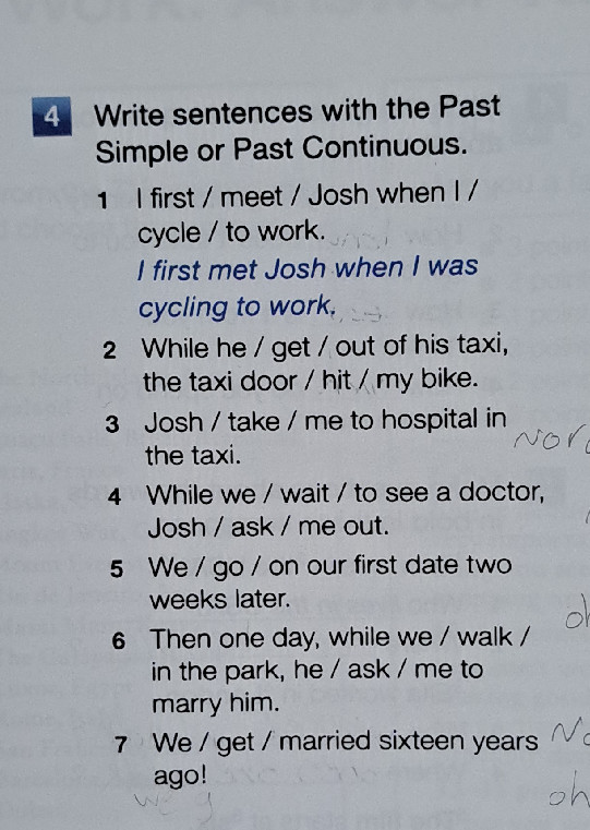 Write sentences with the Past Simple or Past | StudyX