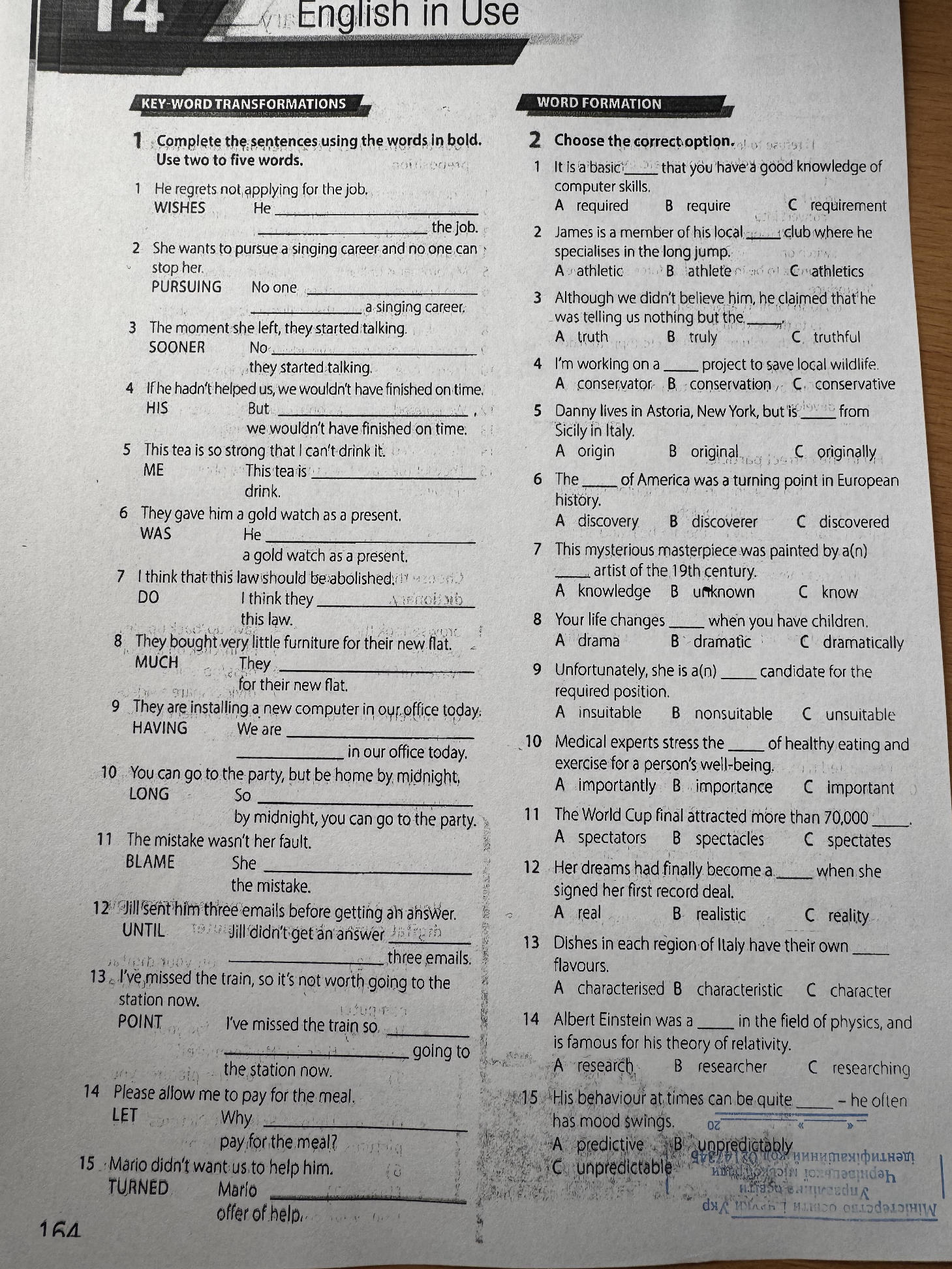 Complete the sentences using the words in | StudyX