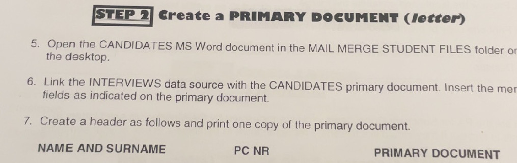 STEP 2 Create a PRIMARY DOCUMENT (letter) 5. | StudyX