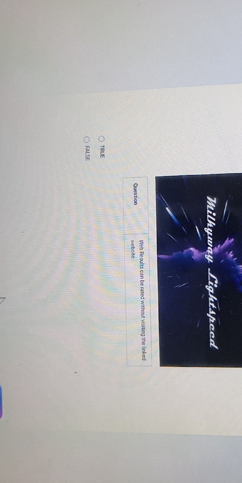 Web Results can be rated without visiting