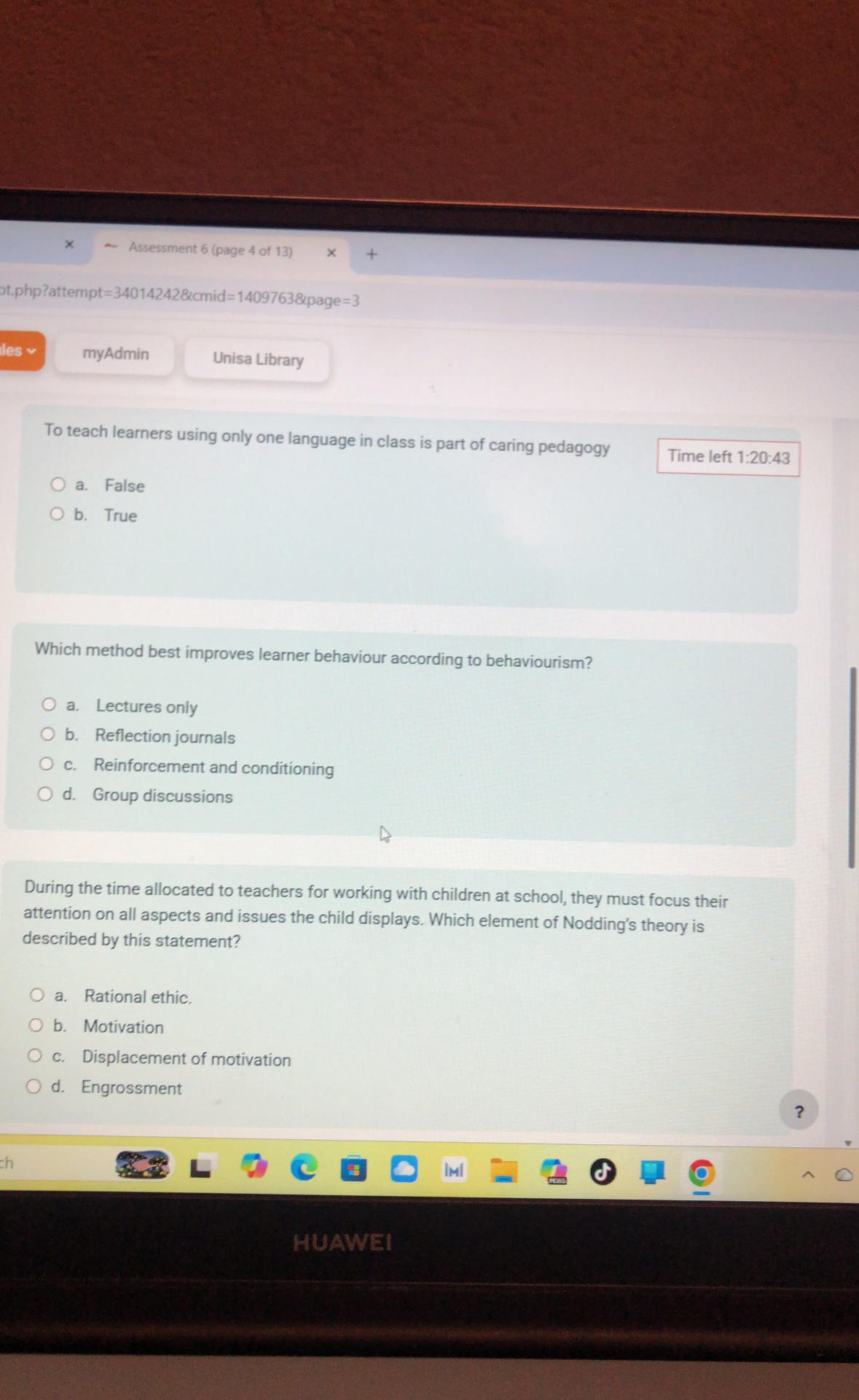 To teach learners using only one language in