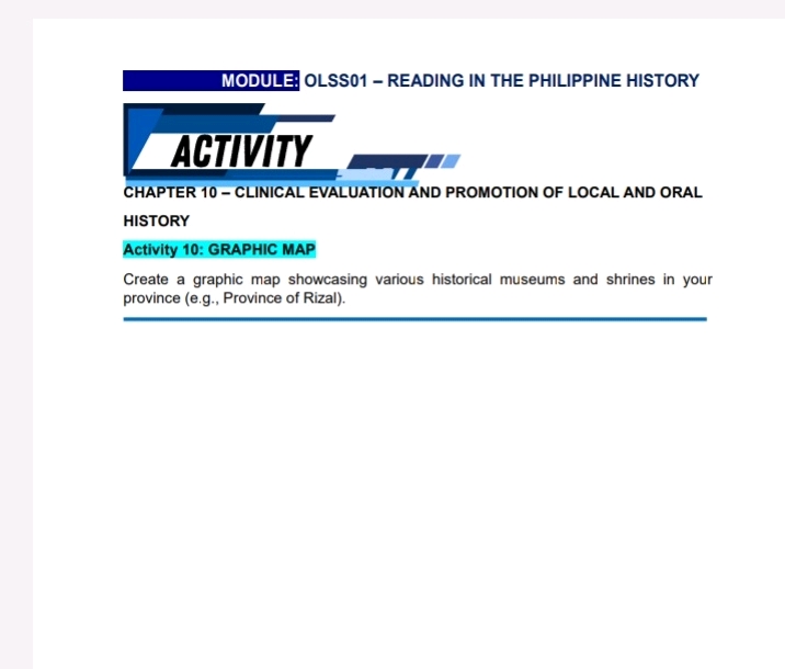 MODULE OLSS01 - READING IN THE PHILIPPINE