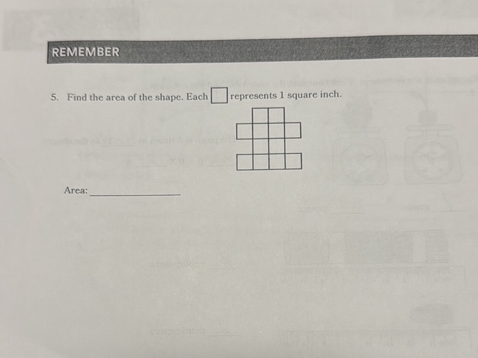 5. Find the area of the shape. Each $ $ | StudyX