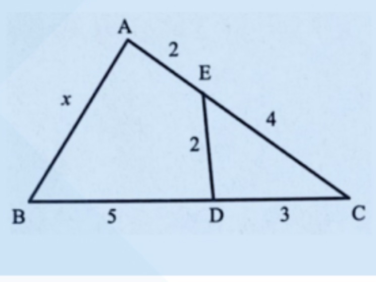 In the given triangle ABC, point D is on BC | StudyX