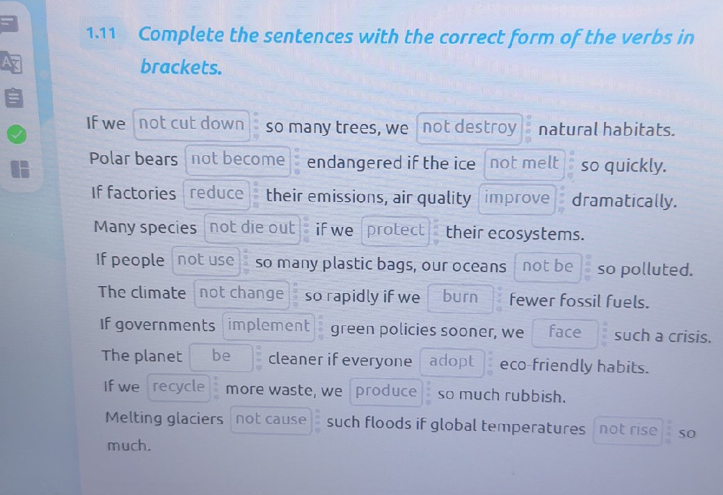 Complete the sentences with the correct form | StudyX