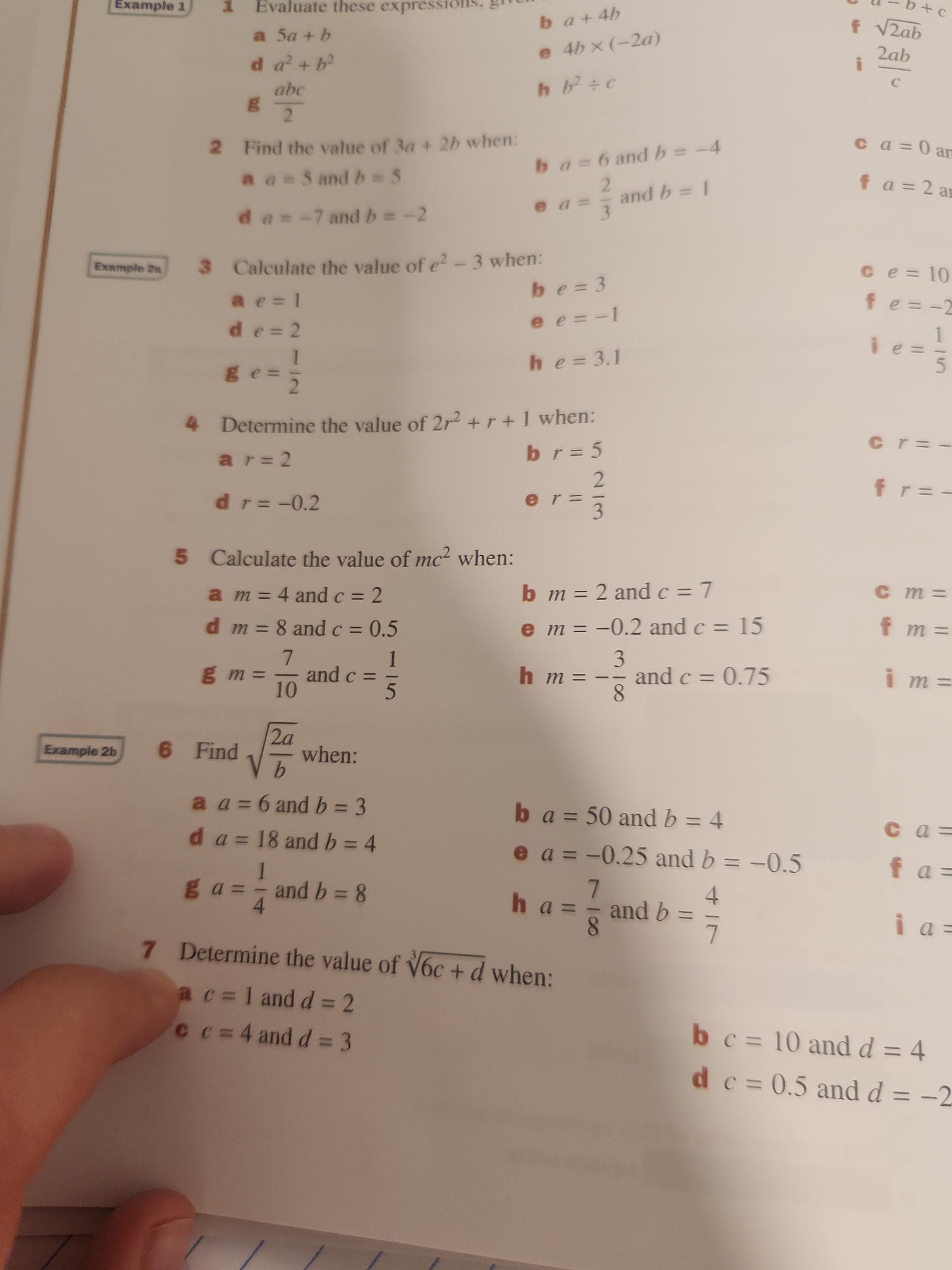 2 Find the value of 3a + 2b when: a a = 5 | StudyX