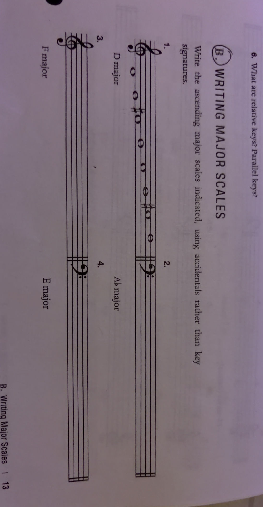 Define relative and parallel keys in music. | StudyX