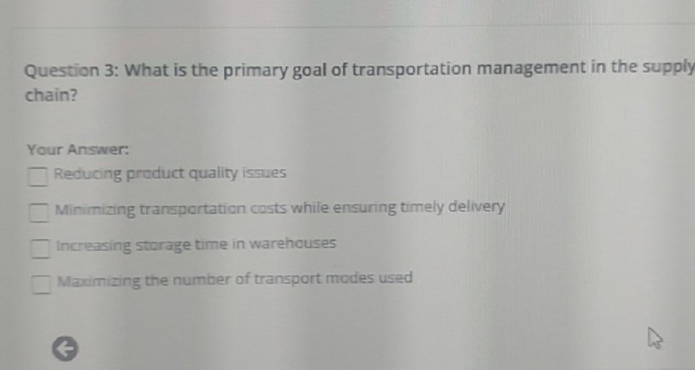 Question 3: What is the primary goal of | StudyX