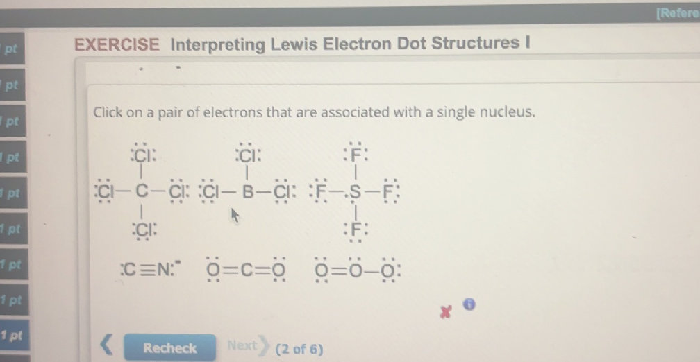 Lewis Structures Electron Math EXERCISE Interpreting Lewis Electron Dot | StudyX