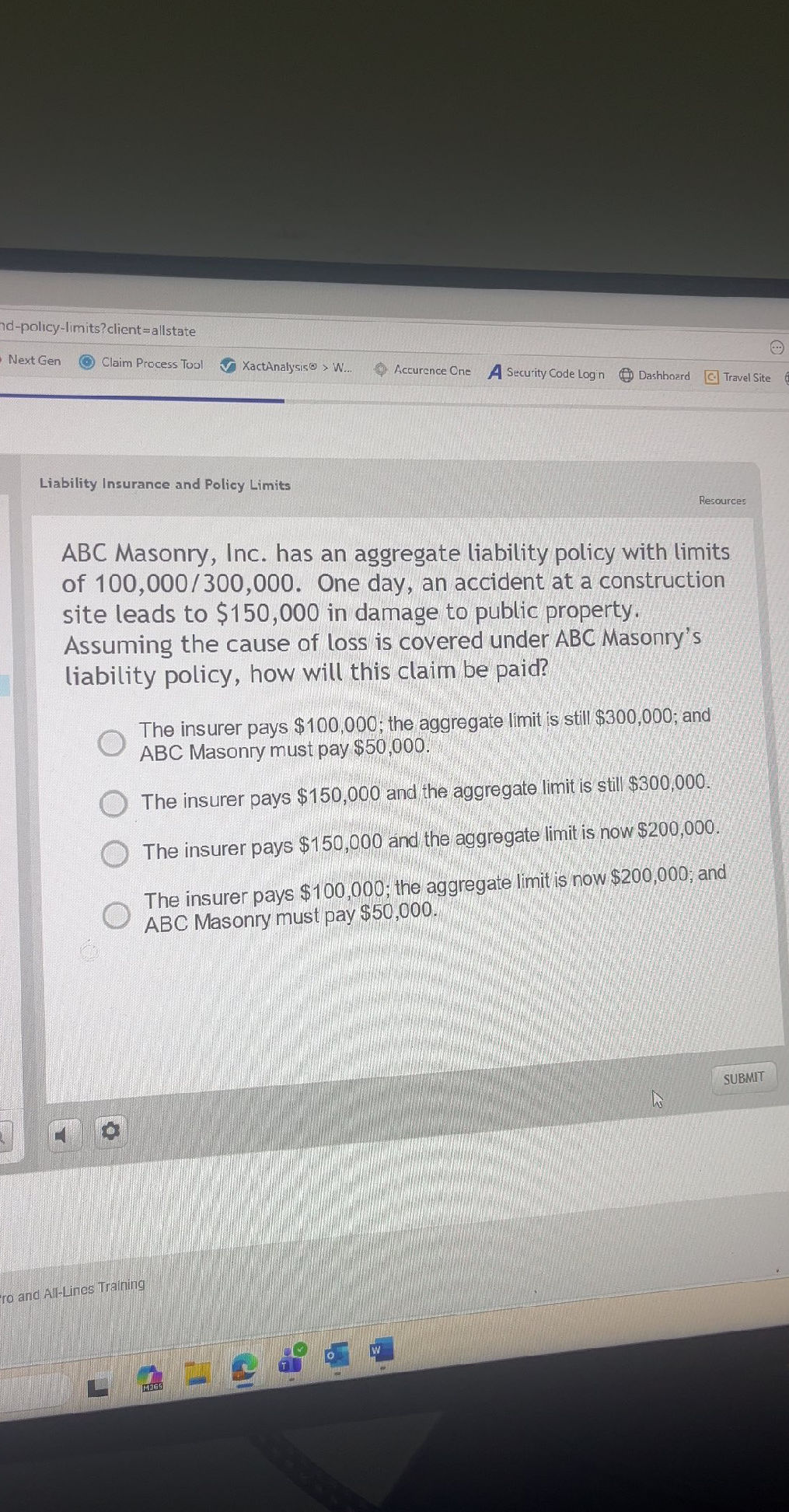 Aggregate Liability ABC Masonry, Inc. has an aggregate liability | StudyX