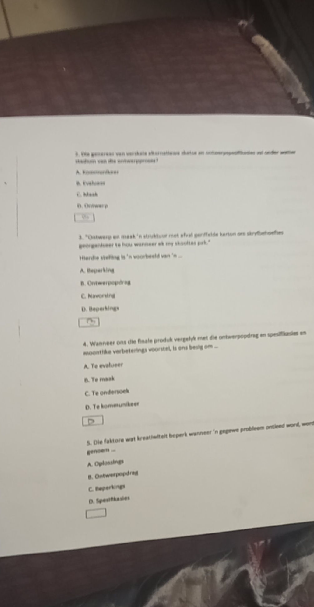 Die faktore wat kreatiwiteit beperk wanneer | StudyX