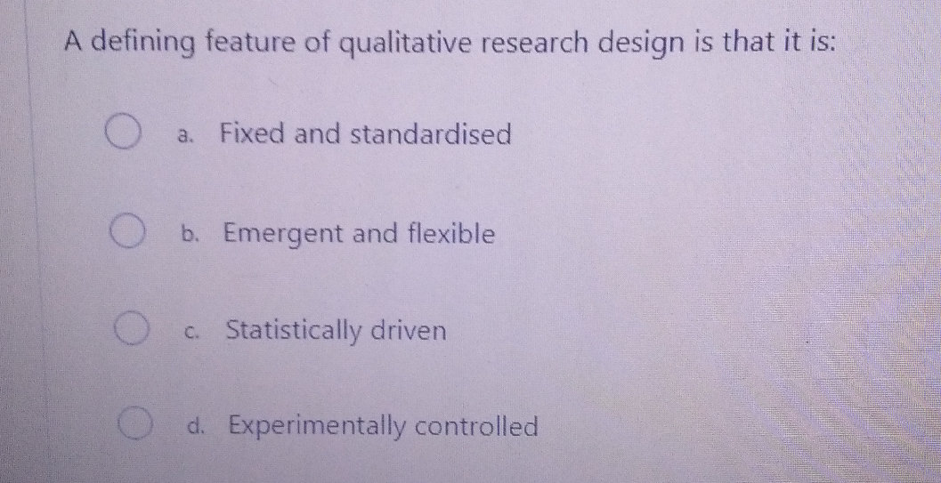 A defining feature of qualitative research | StudyX