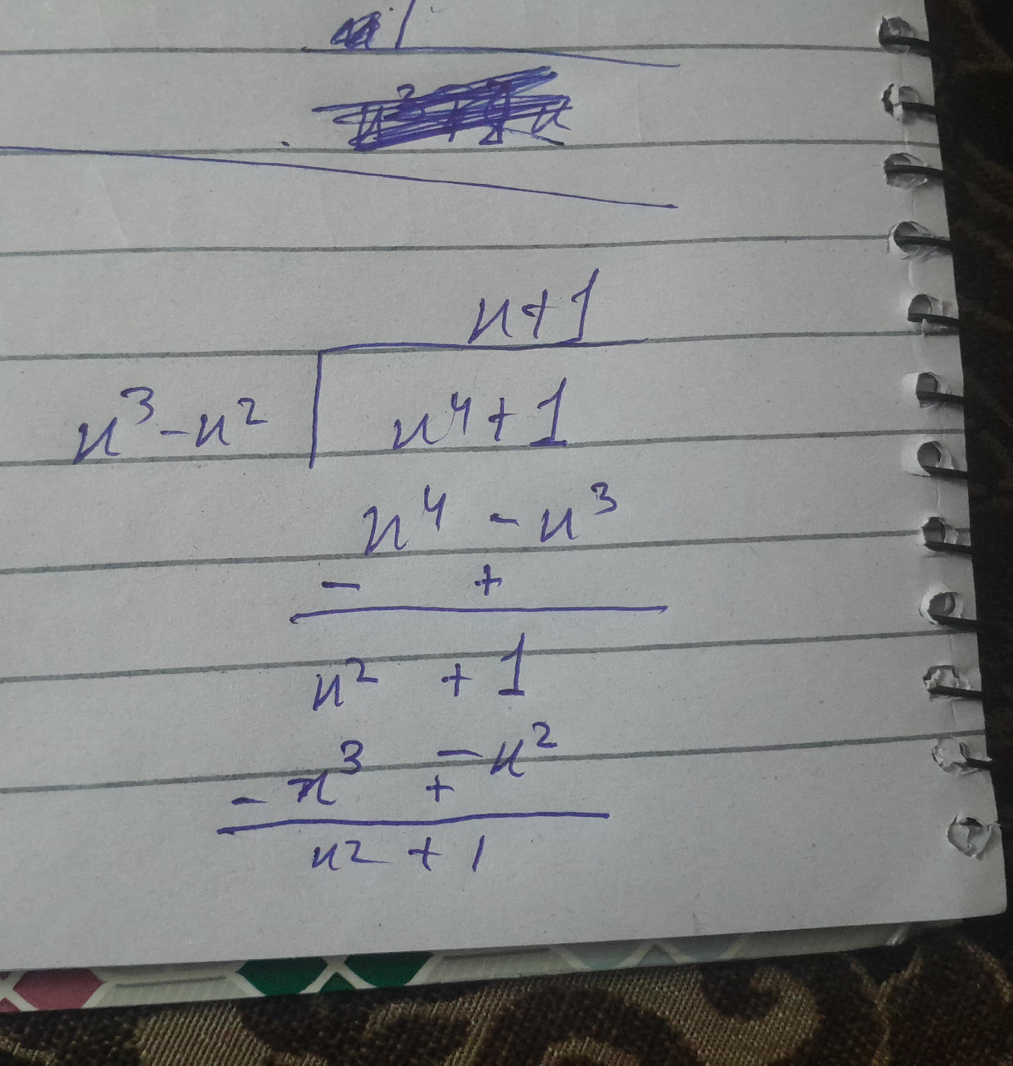 The image shows a long division problem | StudyX