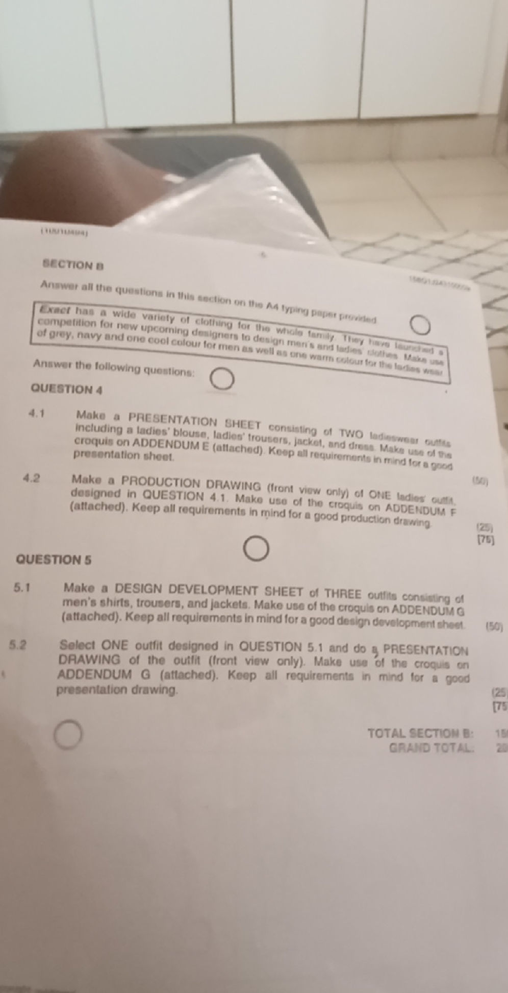 SECTION B Answer all the questions in this | StudyX