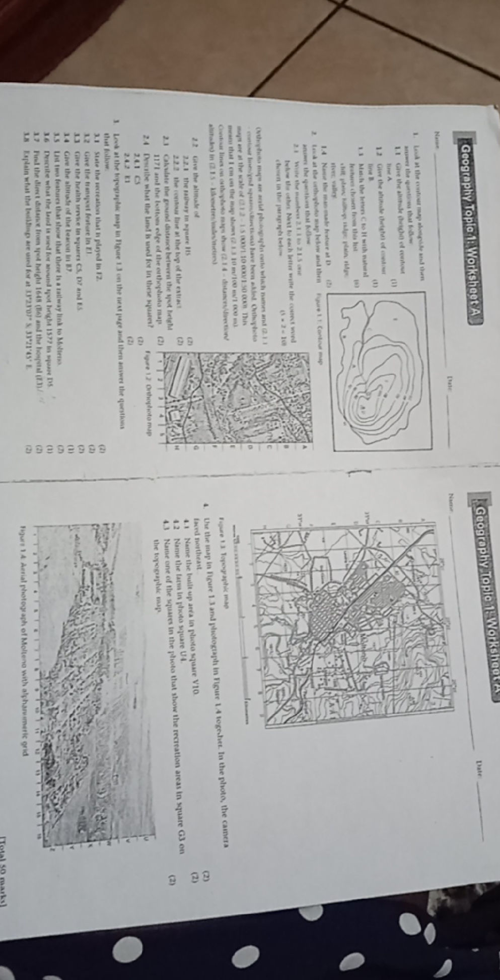 4. Use the map in Figure 1.3 and photograph | StudyX