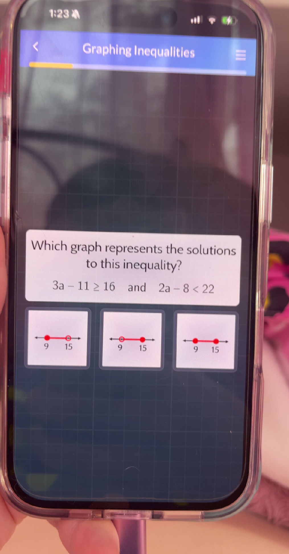 Which graph represents the solutions to this | StudyX