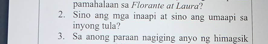 pamahalaan sa Florante at Laura? 2. Sino ang | StudyX