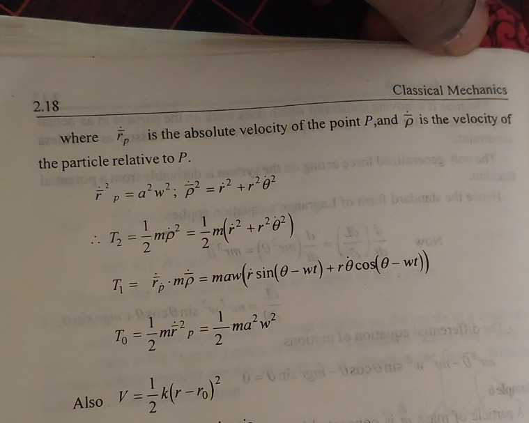Classical Mechanics 2.18 where ${r}_{P}$ is | StudyX