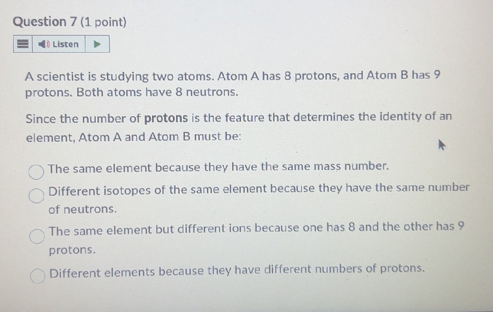 Question 7 (1 point) A scientist is studying | StudyX