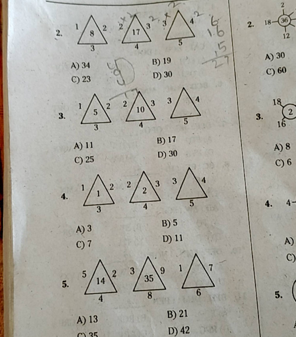 Two Triangles Symbol Numbers The image contains multiple triangles with | StudyX