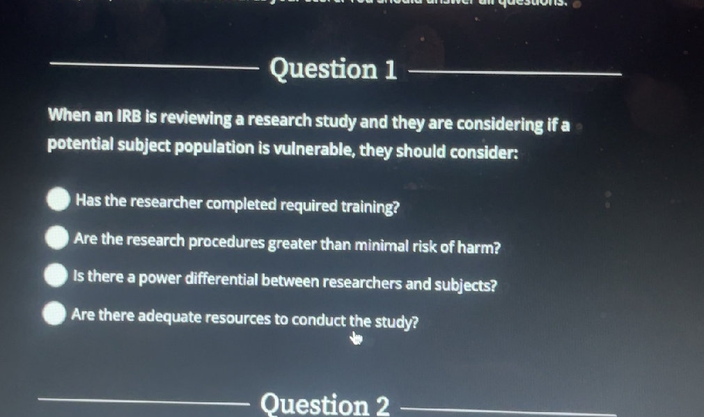 When an IRB is reviewing a research study
