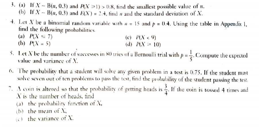 Let $X$ be a binomial random variable with | StudyX