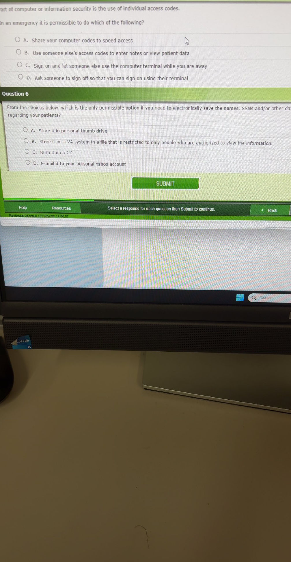 art of computer or information security is