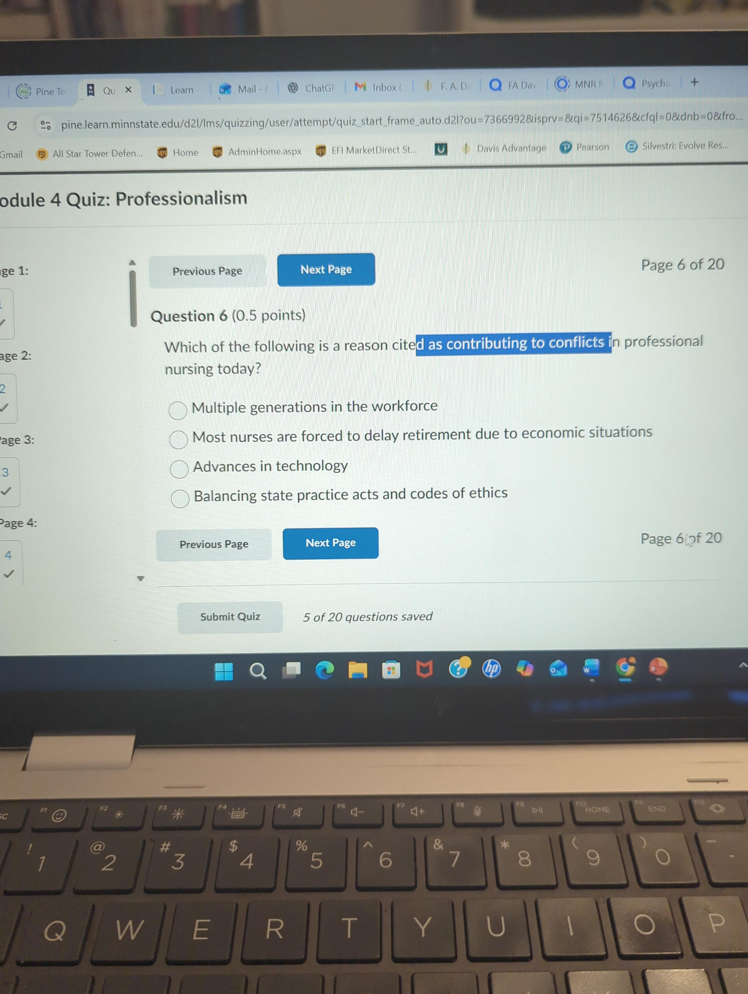 Question 6 (0.5 points) Which of the | StudyX