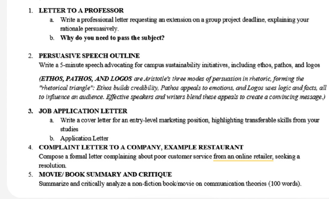 JOB APPLICATION LETTER a. Write a cover | StudyX