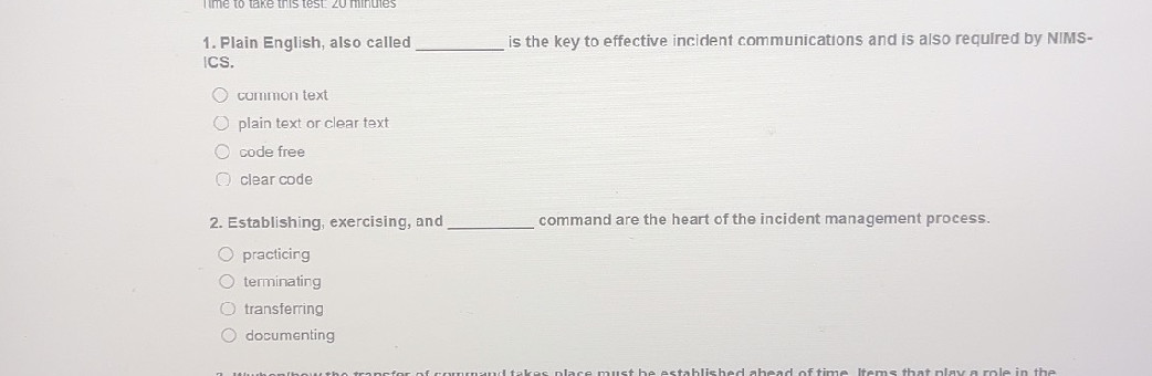 Ics Common Language Plain English, also called is the key to