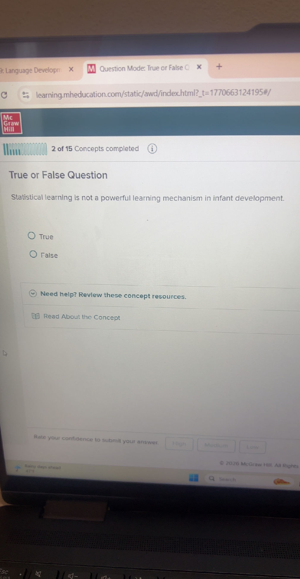 Statistical Learning Infant Statistical learning is not a powerful | StudyX