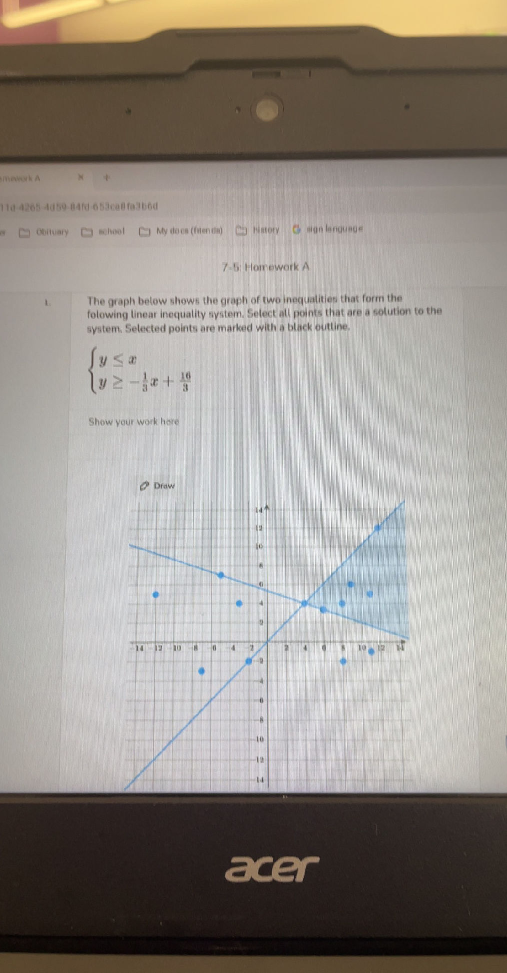 The graph below shows the graph of two | StudyX