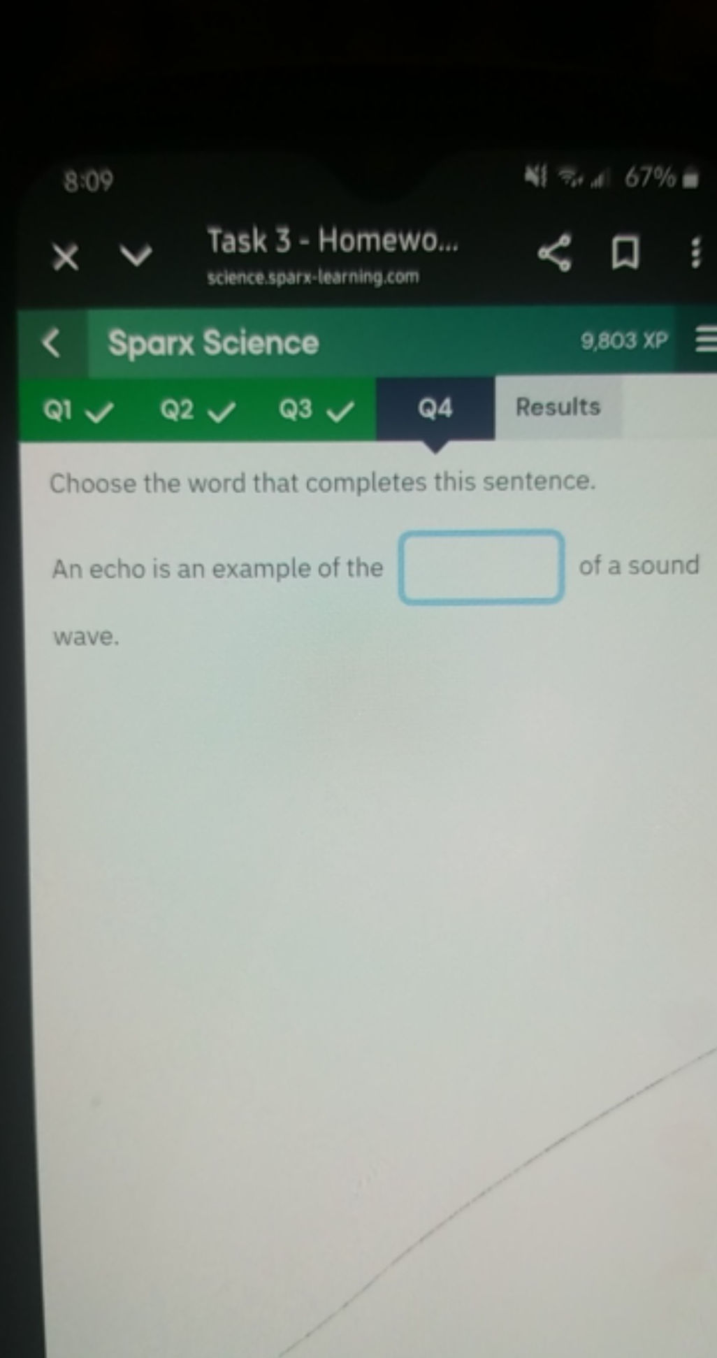 Choose the word that completes this | StudyX