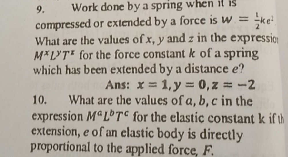 Work done by a spring when it is compressed | StudyX