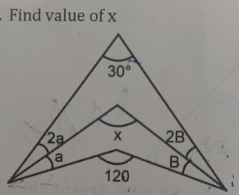 Find value of x [Diagram showing two nested | StudyX
