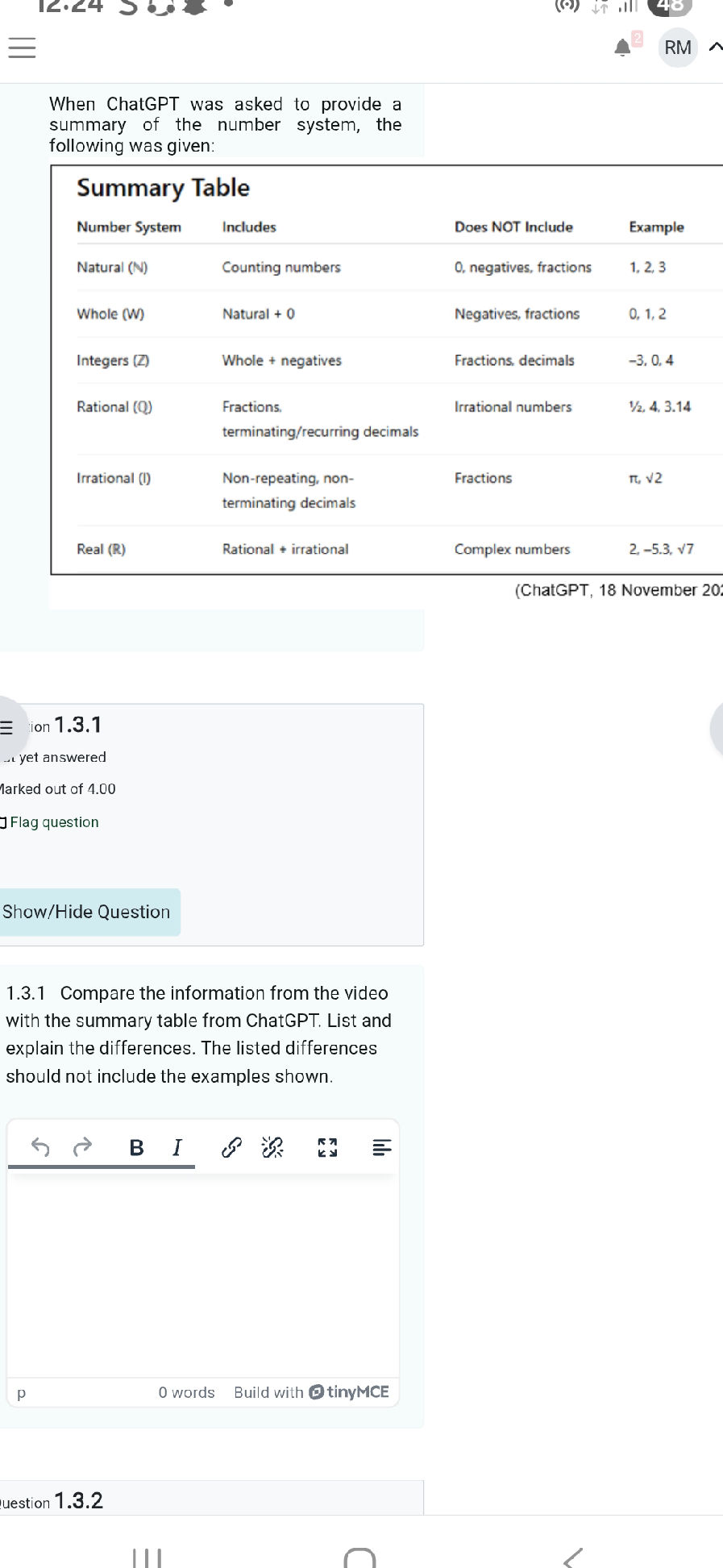 When ChatGPT was asked to provide a summary | StudyX