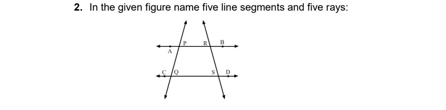 2. In the given figure name five line | StudyX