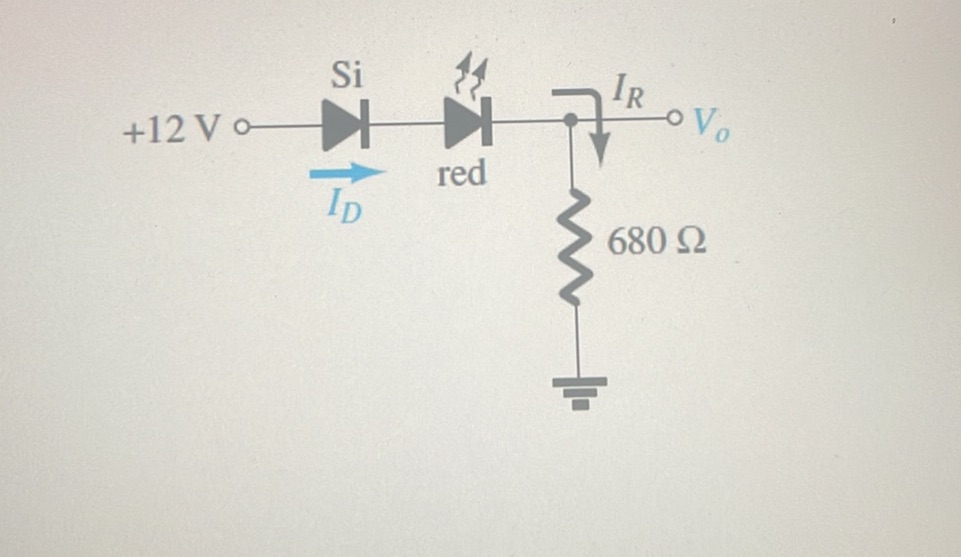 The circuit diagram shows a diode circuit | StudyX