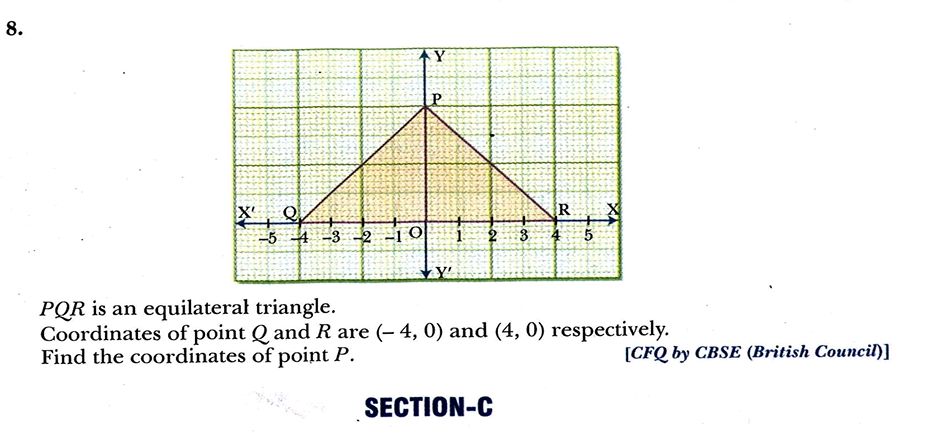 PQR is an equilateral triangle. Coordinates | StudyX