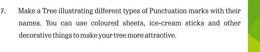 Tree Punctuation Sign 7. Make a Tree illustrating different types | StudyX