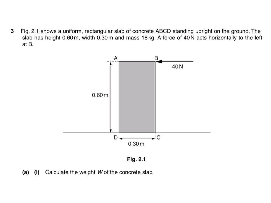 Fig. 2.1 shows a uniform, rectangular slab