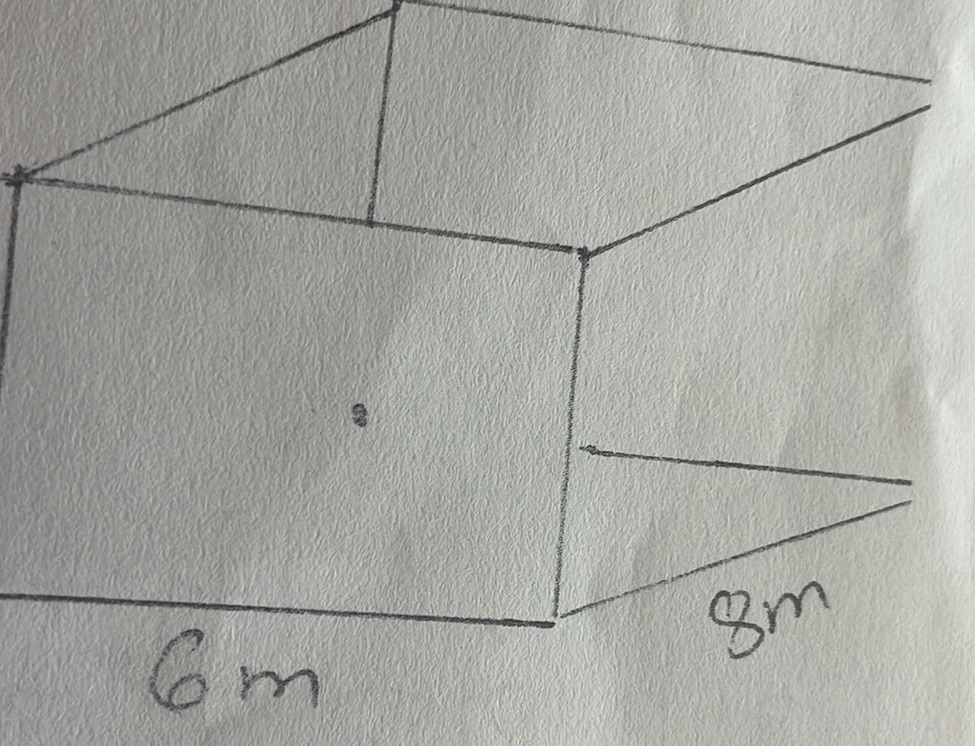 The image shows a 3D shape with dimensions | StudyX